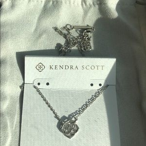 Silver Kendra Scott logo necklace